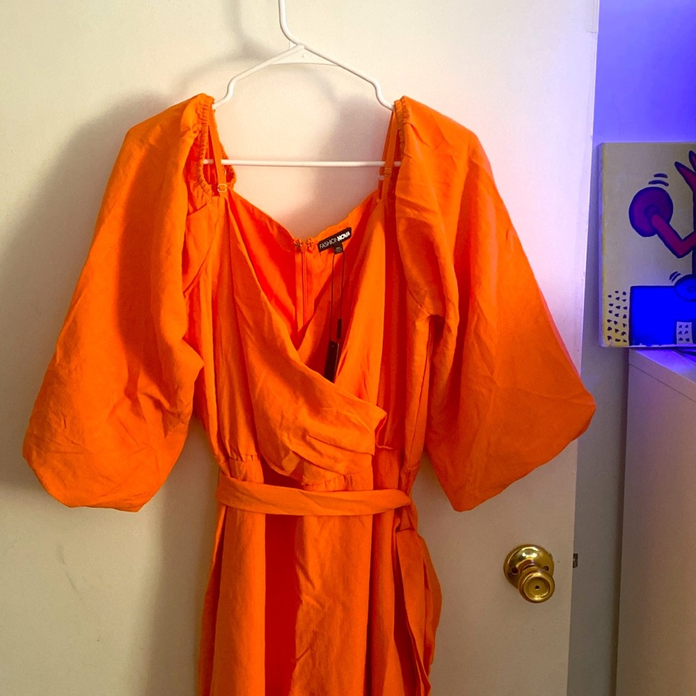 Puff sleeve jumpsuit